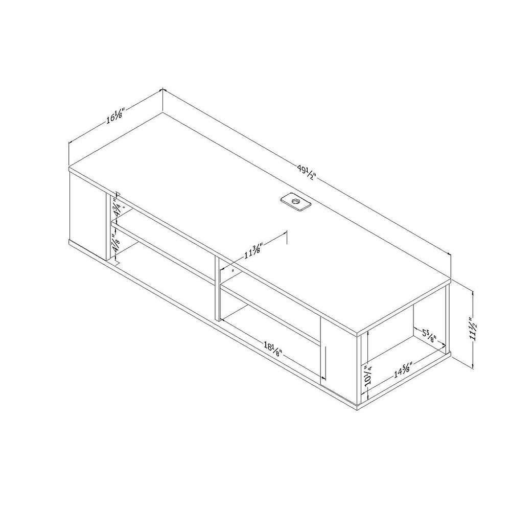 South Shore City Life 48" Wall Mounted Media Console