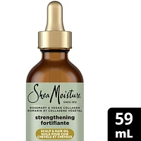 SheaMoisture Strengthening Scalp & Hair Oil with Rosemary & Vegan Collagen & ScalpBoost Technology to Promote Length Retention & Invigorate the Scalp, 59 ML, 59 ML