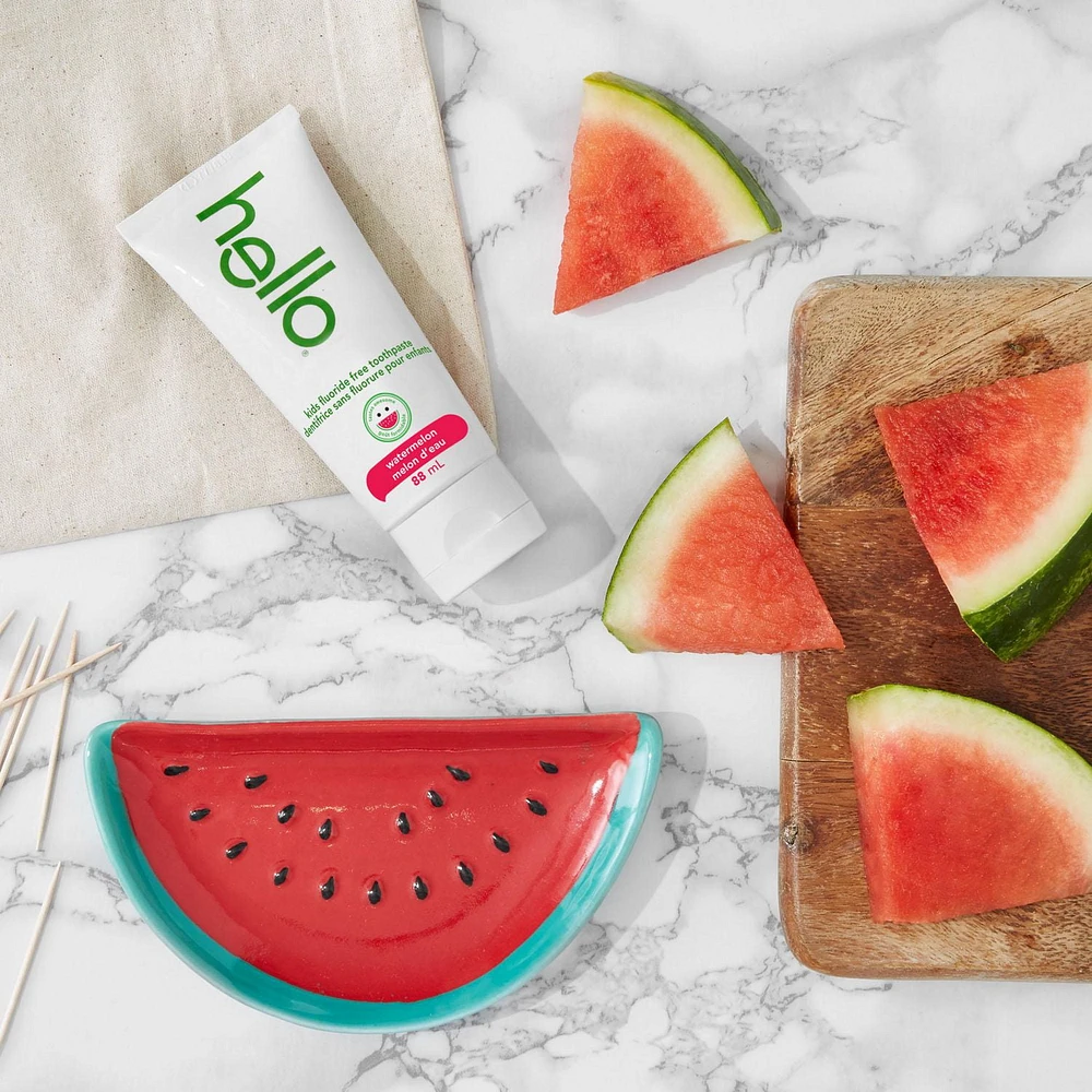 Hello Watermelon All Ages Kids Fluoride Free Toothpaste - 88 mL, Hello Watermelon Kids Toothpaste