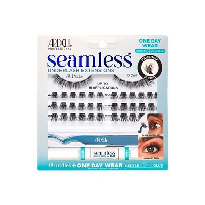 Ardell - Seamless 1 Day Extensions D Curl Kit - 48 pcs, Ardell Eyelash