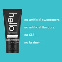 Hello Activated Charcoal Fluoride Free Toothpaste - 82 mL, Hello Charcoal Toothpaste