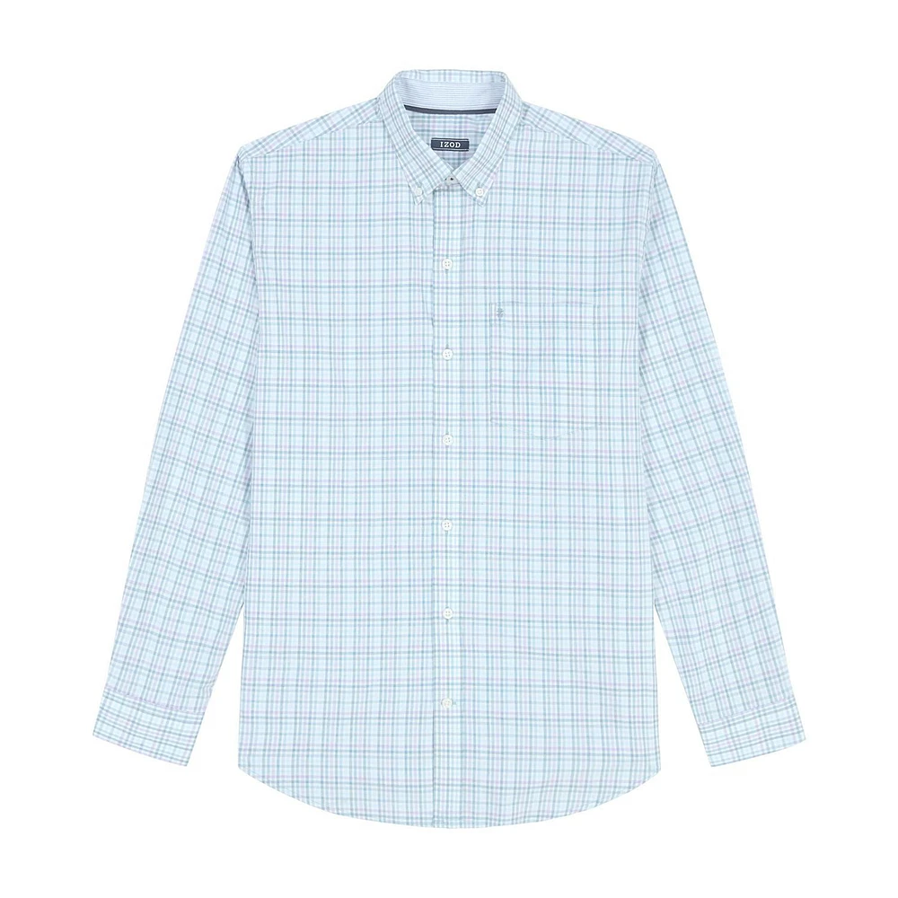 IZOD L/S Performance Plaid Woven Shirt, S-XXL