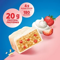 STRAWBERRY, 20 g of protein, gluten free, 6 X 50 g bars, New Look! Pure Protein bars feature the winning combination of high protein and great taste.