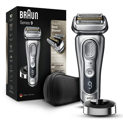 Braun Series 9 9330s Dernière Génération Rasoir Électrique pour Homme, Base De Recharge, Étui Tissu