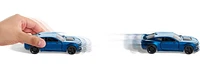 Hot Wheels Pull-Back Speeders 2 Toy Cars in 1:43 Scale, Pull Cars Backward & Release to Race - Styles May Vary