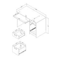 South Shore Tassio Desk Nordik Oak