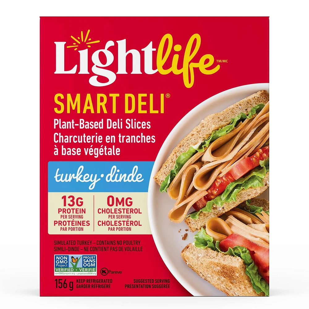 Lightlife Smart Deli Plant-Based Vegan Turkey Slices