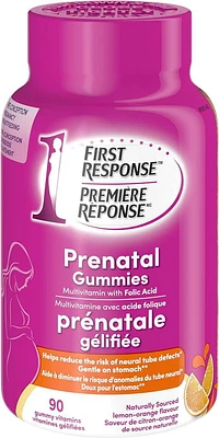 First Response Prenatal Gummy Multivitamin with Folic Acid, 90 prenatal gummies  (45 day supply)