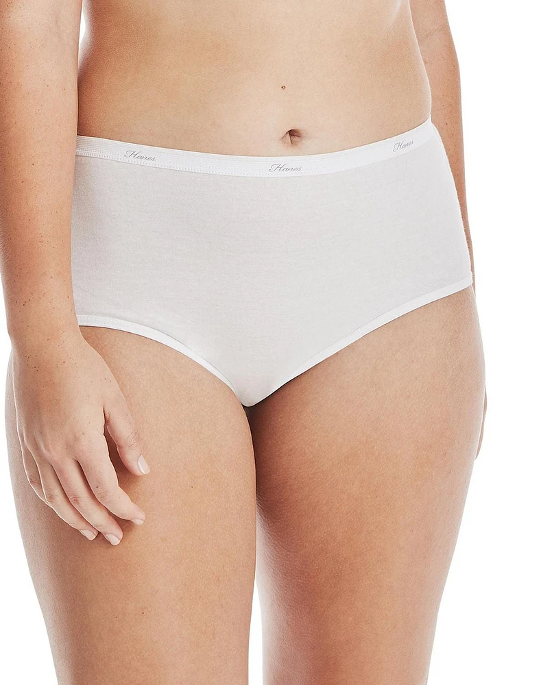 Hanes Women's 6-pack Basics Brief, Sizes: S-2XL