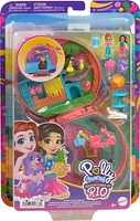 Polly Pocket Adventure Moped Compact with 2 Micro Dolls and Pet, Travel Toy with Animal and Vehicle Accessories