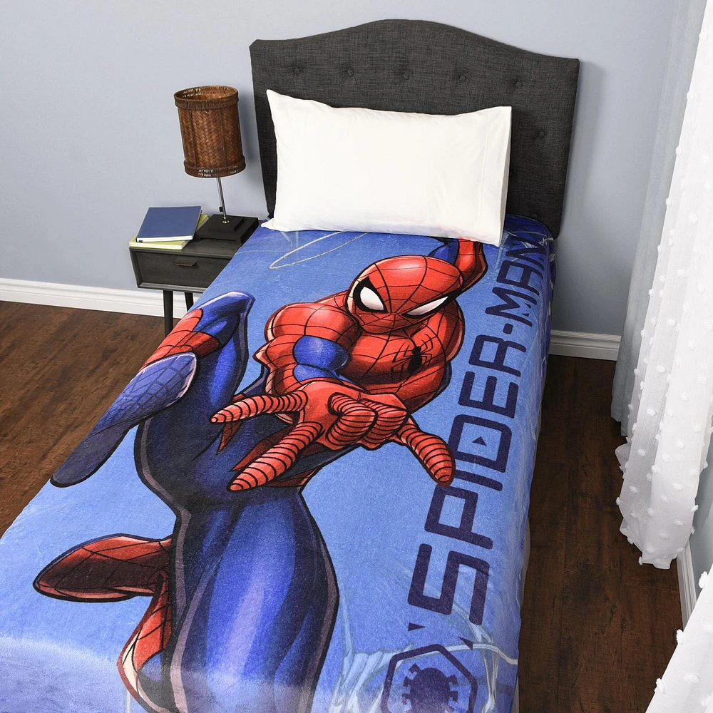 Spiderman Micro Raschel Blanket, 60" x 80", polyester