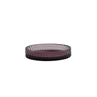 Home Trends Dahlia Glass Soap Dish, Elderberry Purple, Glass soap dish