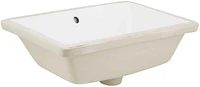 American Imaginations 18.25-in. W Rectangle Bathroom Undermount Sink Set In White - Chrome Hardware AI-26692