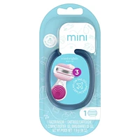 Gillette Venus Mini On The Go Women's Razor Handle with 1 ComfortGlide White Tea Scent Blade Refill + 1 Travel Case, 1CT