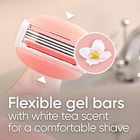 Gillette Venus Mini On The Go Women's Razor Handle with 1 ComfortGlide White Tea Scent Blade Refill + 1 Travel Case, 1CT