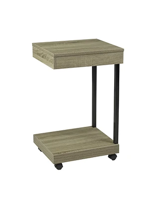 Socle d'ordinateur portable avec tiroir en taupe foncé de Brassex