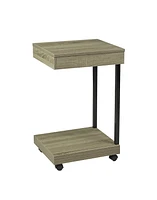 Brassex Inc Brassex Dark Taupe Laptop Stand with Storage Drawer