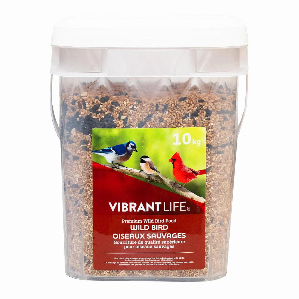 Vibrant Life Wild Bird Food Pail 10kg, VL WLD BRD 10KG PAIL