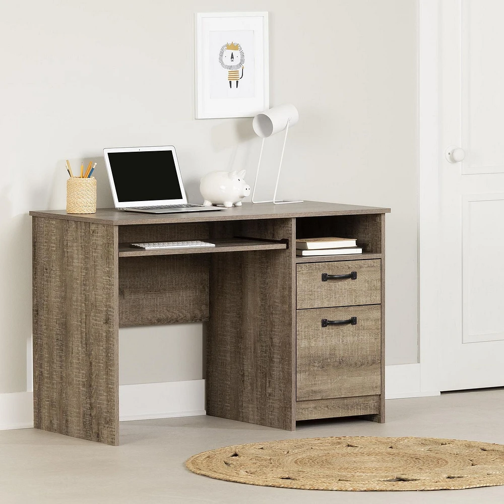 South Shore Tassio Desk Weathered Oak