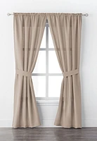 Mainstays Bennett 84" Rod Pocket Window Curtain Drapery Panel Set