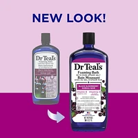 Dr Teal's Foaming Bath with Pure Epsom Salt, Black Elderberry with Vitamin D and Essential Oils (Packaging May Vary), 34 fl oz / 1L