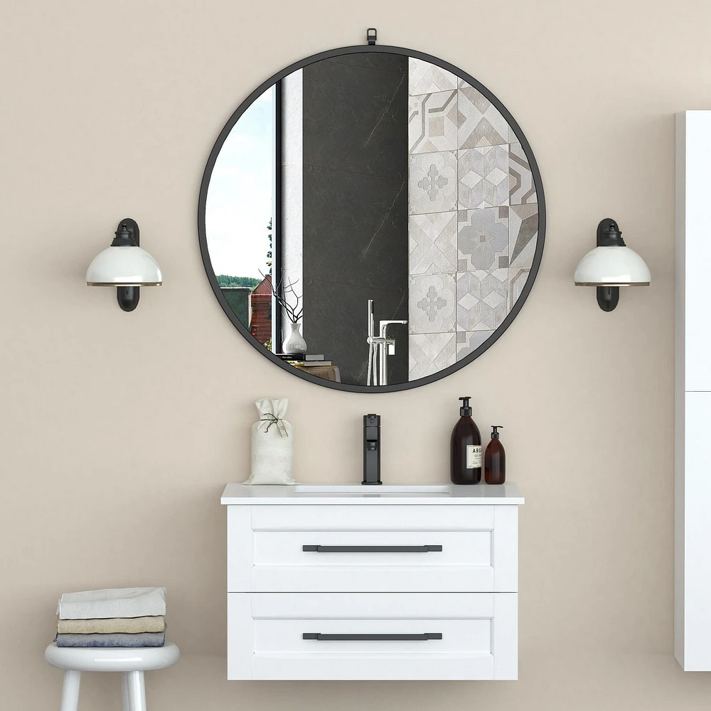 A&E Bath and Shower Dune Black 36 Bathroom Mirror