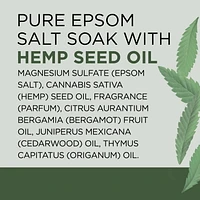 Dr Teal’s Salt Soak with Pure Epsom Salt, Cannabis Sativa Hemp Seed Oil (Packaging May Vary), 1.36kg / 3lb