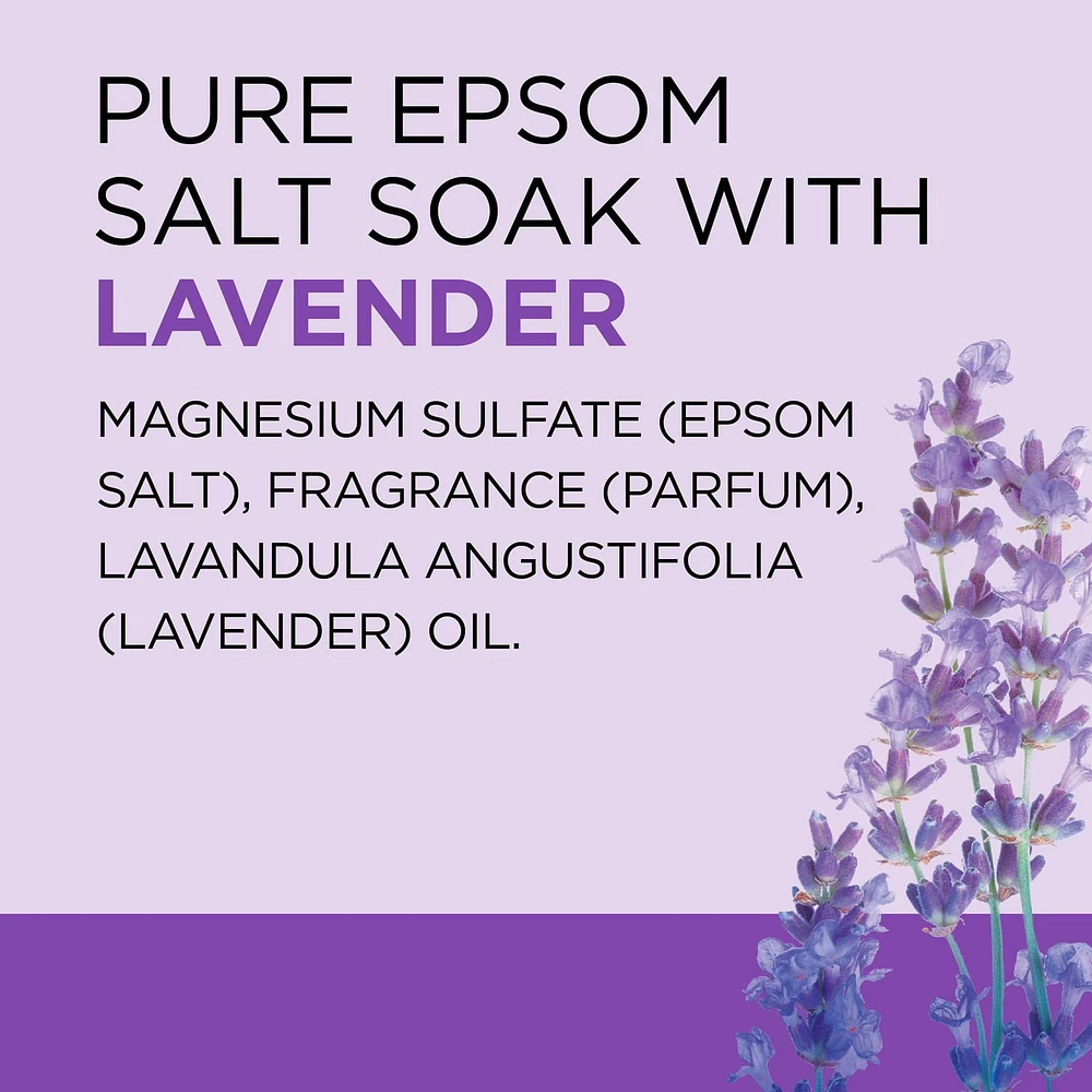 Dr Teal’s Salt Soak with Pure Epsom Salt, Soothe & Sleep with Lavender (Packaging May Vary), 1.36 kg/ 3lbs