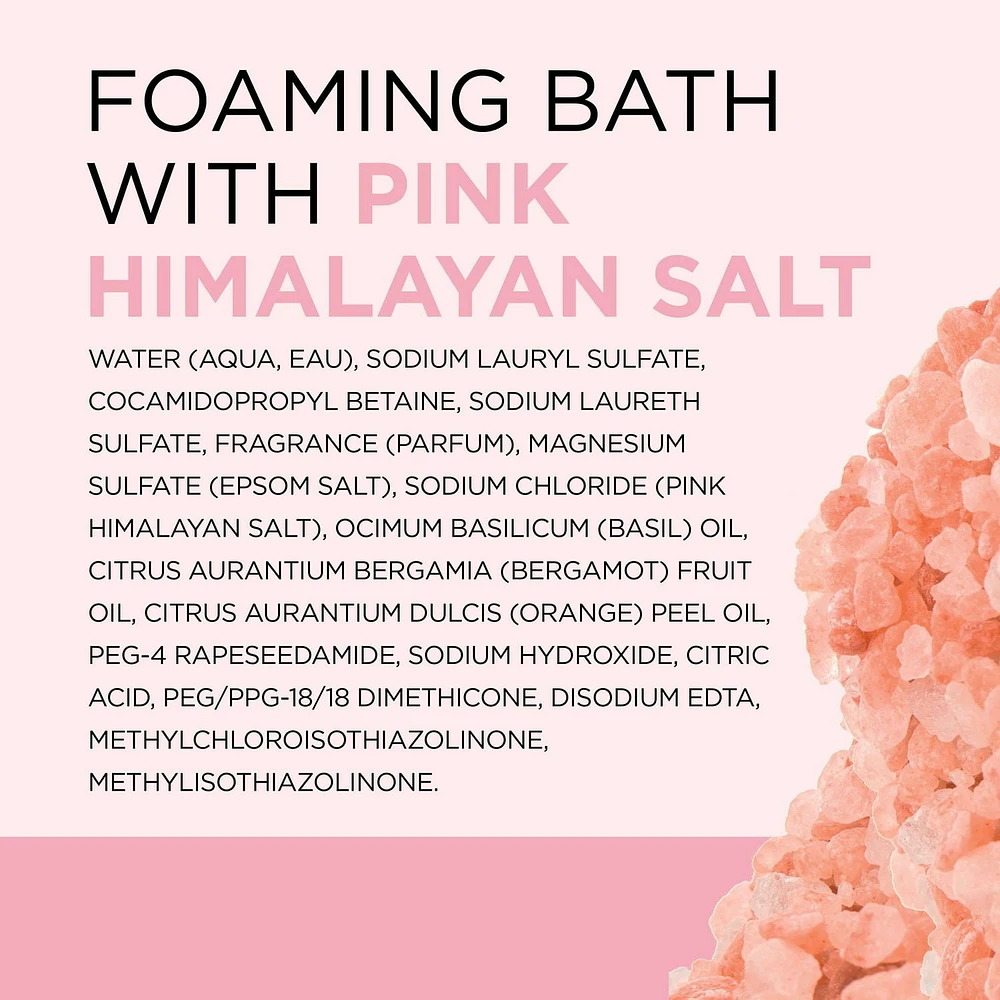 Dr Teal's Foaming Bath with Pure Epsom Salt, Pink Himalayan Salt, Restore & Replenish with Pink Himalayan Salt & Essential Oils (Packaging May Vary), 34 fl oz