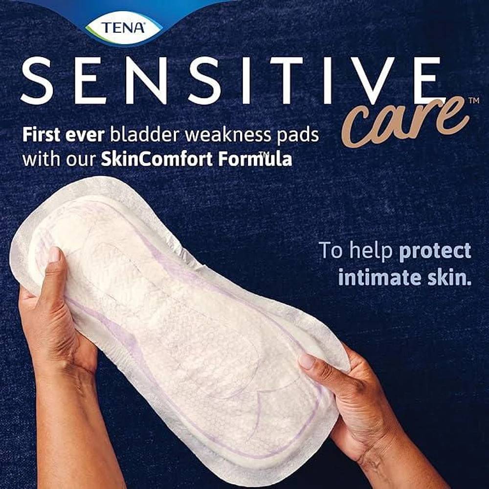 TENA Sensitive Care Extra Coverage Overnight Pad 90ct.