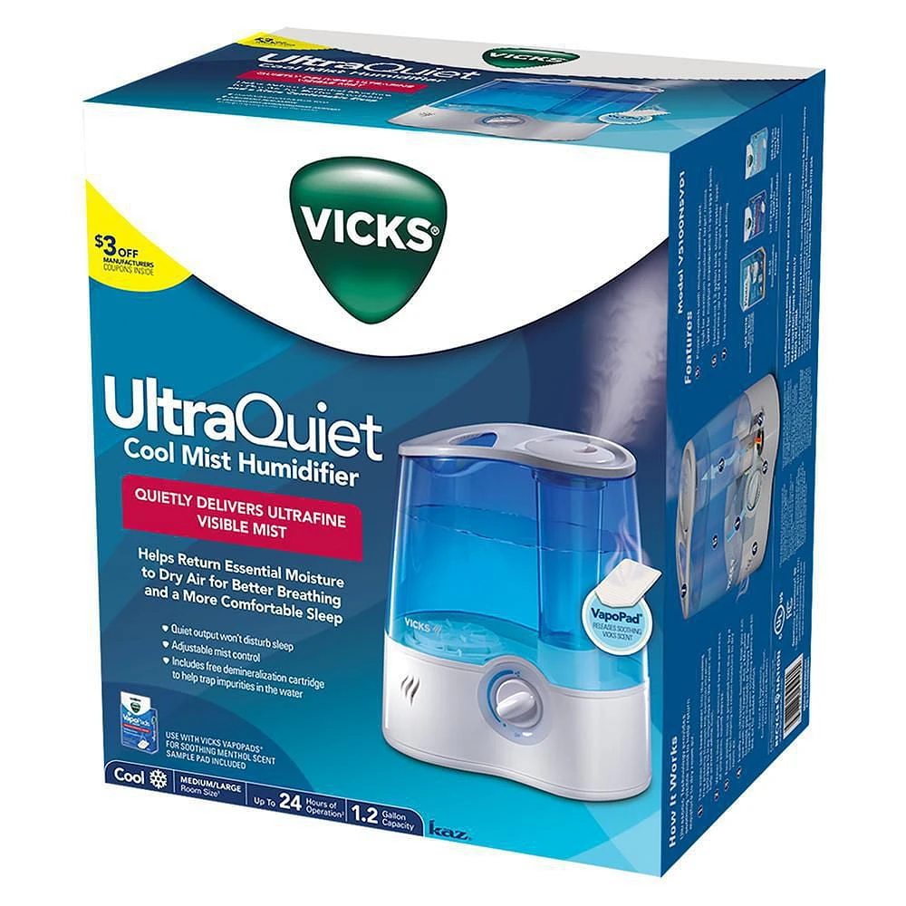 Vicks V5100NS-CAN UltraQuiet Ultrasonic Cool Mist Humidifier