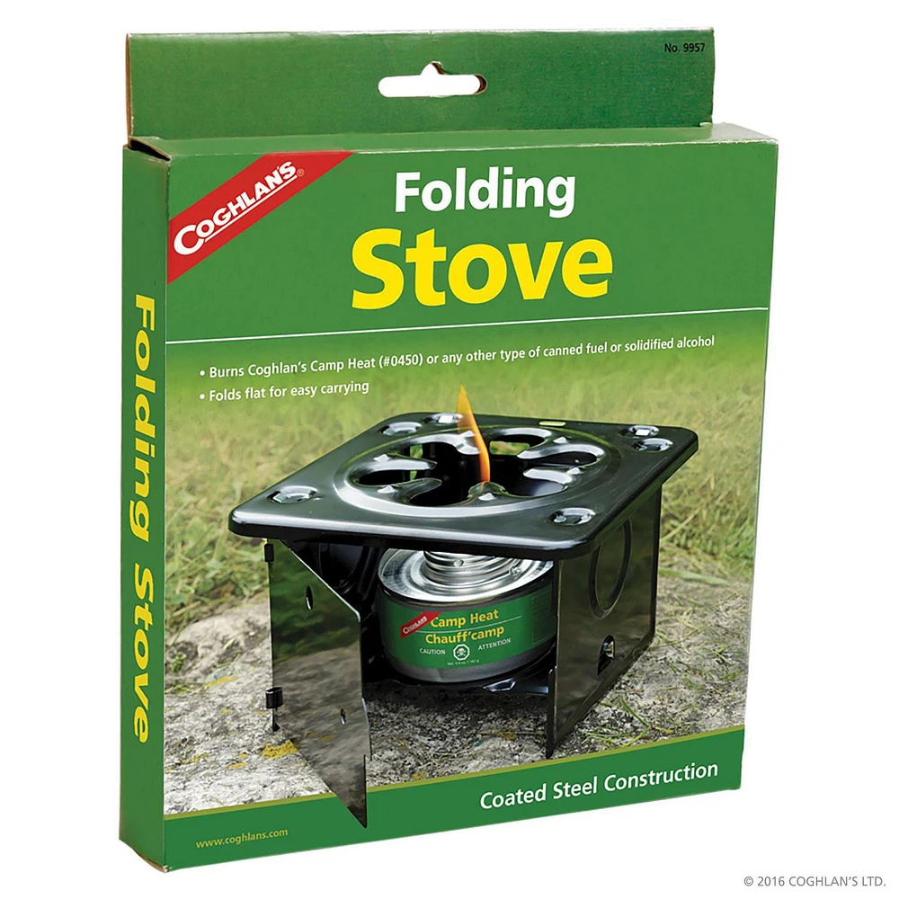 FOLDING STOVE, Coated Steel Construction.