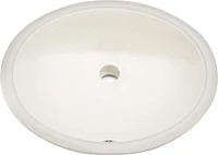 American Imaginations 19.5-in. W CUPC Oval Bathroom Undermount Sink Set In Biscuit - Chrome Hardware AI-26844