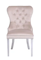 Canadian Charlotte Beige Luxury Dining Chair (Set of 2)