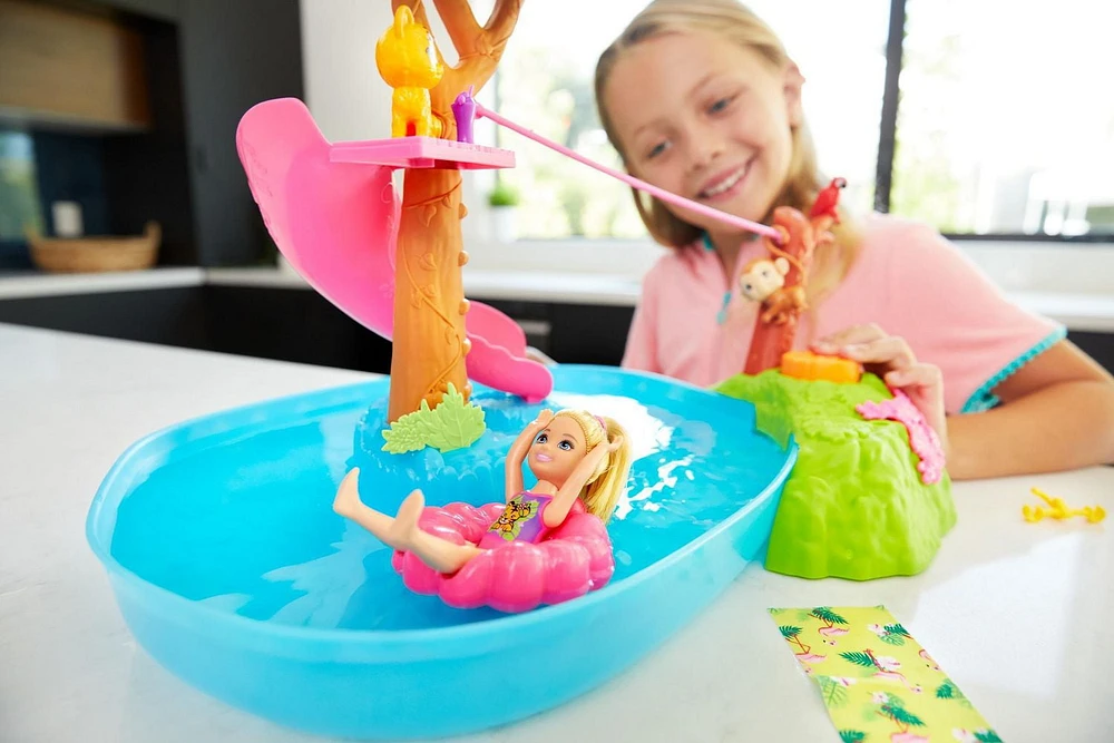 Barbie and Chelsea The Lost Birthday Splashtastic Pool Surprise Playset