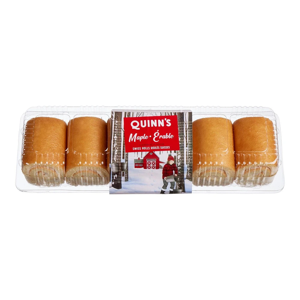 Quinn’s Maple Flavoured Swiss Rolls, 6 pieces, 400 g total