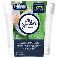 Glade® Chandelle parfumée, Pétales et Gouttes de Rosée chandelle à une mèche