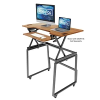 Rocelco Mobile Standing Desk Floor Stand - Rolling Home Office Sit Stand Up Workstation Legs for DADR-40 and DADR-46