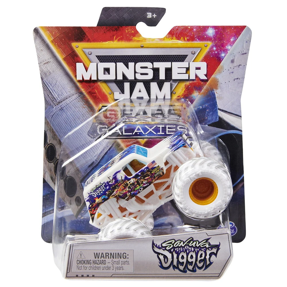 Monster Jam, Official Gears and Galaxies Son-Uva Digger Die-Cast Monster Truck, 1:64 Scale (Walmart Exclusive)