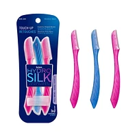 Schick Hydro Silk Touch-Up Exfoliating Eyebrow Razor & Precision Trimmer, Pack of 3 Razors