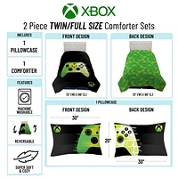 Xbox 2-Piece Twin/Full Reversible Comforter and Pillowcase Set, 100% Polyester