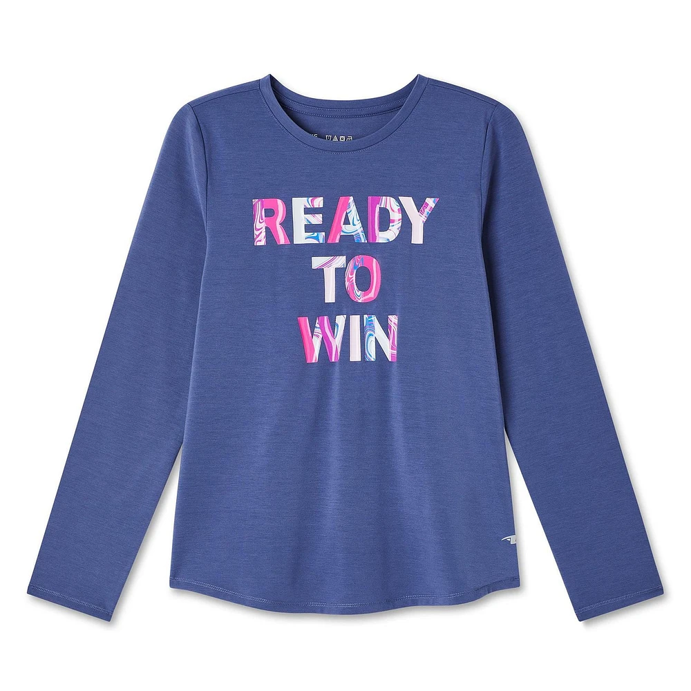 T-shirt à manches longues Athletic Works pour filles