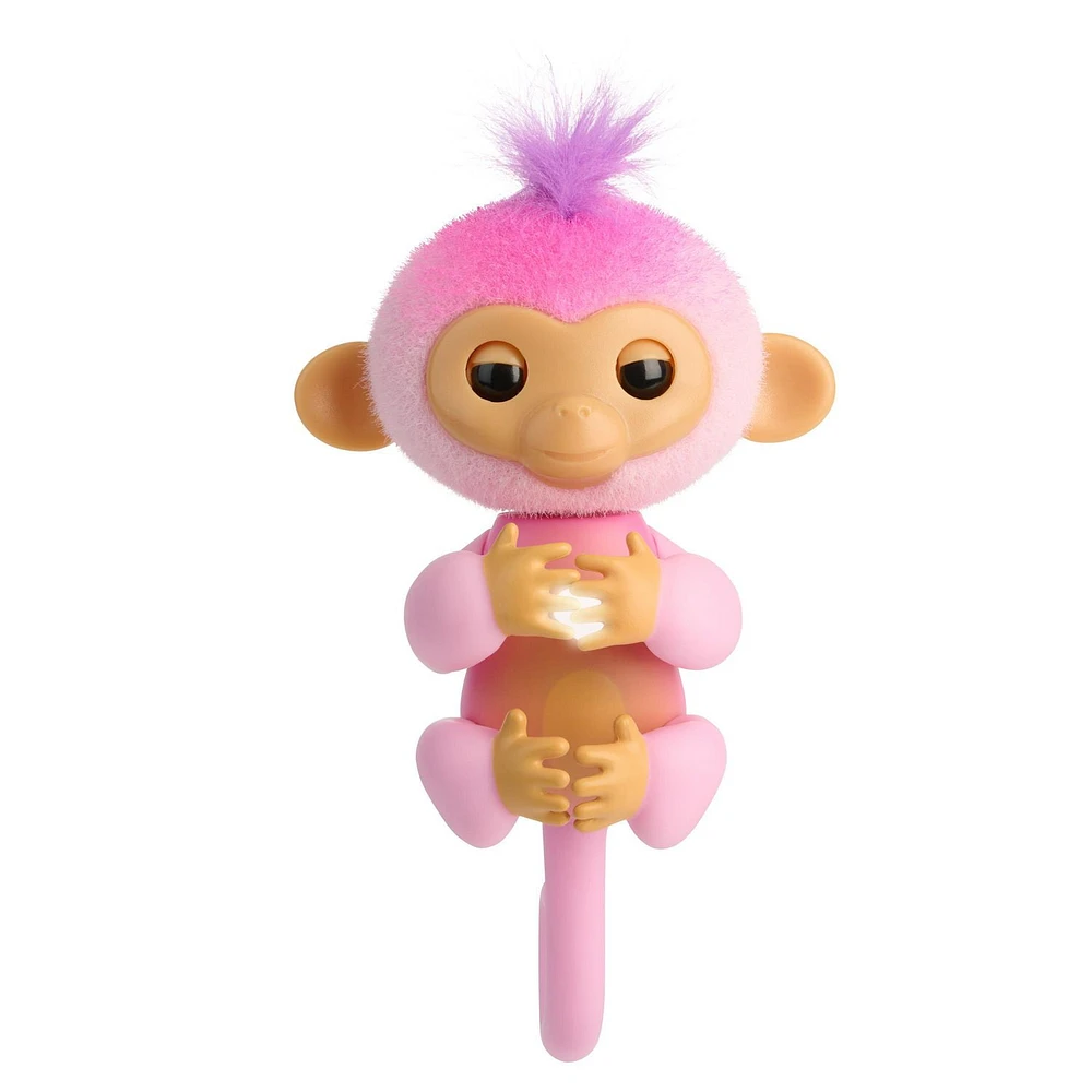 Fingerlings 2023 NEW Interactive Baby Monkey Reacts to Touch – 70+ Sounds & Reactions – Harmony (Pink), Ages 5+