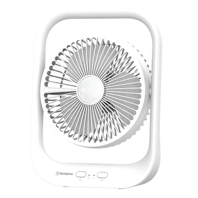 WESTINGHOUSE 8” 2 IN 1 RECHARGEABLE DESK FAN + LED LIGHT