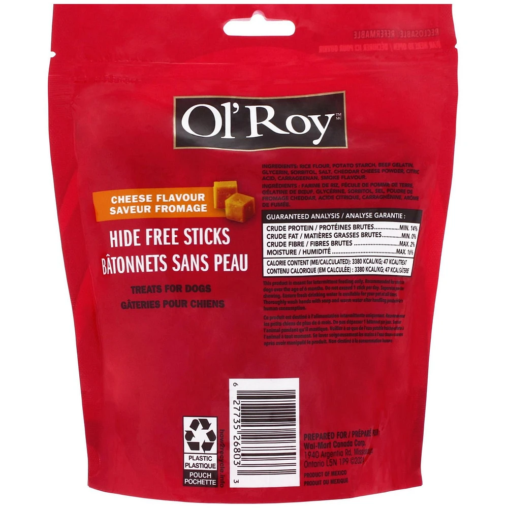 Bâtonnets sans peau saveur fromage Ol’ Roy 18 bâtonnets (230 g)