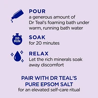 Dr Teal's Foaming Bath with Pure Epsom Salt, Soothe & Sleep with Lavender Essential Oil (Packaging May Vary), 34 fl oz / 1L