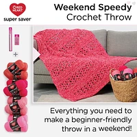 Red Heart® Weekend Speedy Crochet Throw Kit - 12 skeins