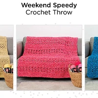 Red Heart® Weekend Speedy Crochet Throw Kit - 12 skeins