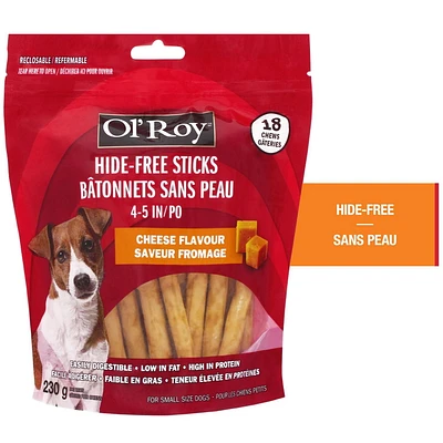 Ol’ Roy Cheese Flavour Hide-Free Sticks, 18 Sticks (230 g)