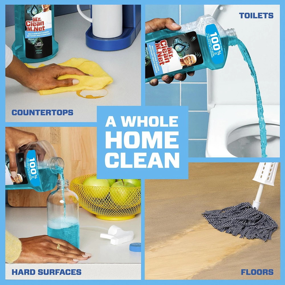 Mr. Clean Multi Surface Cleaner with Unstopables Fresh Scent, All Purpose Cleaner, 1.21L